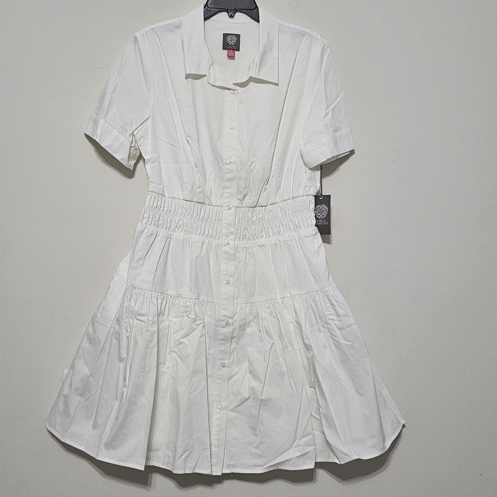 Vince Camuto Women Dress Tag Size 8  Knee-length Short Sleeves Pockets Lined New